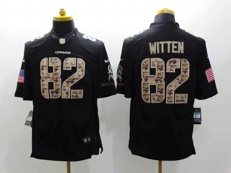 Men's Dallas Cowboys Jason Witten #82 Black Jersey